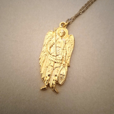 St Archangel Michael pendant charm necklace 10240