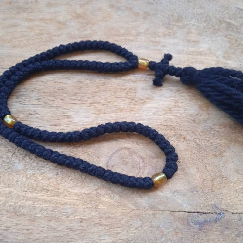 wool 100knot rosary 10298