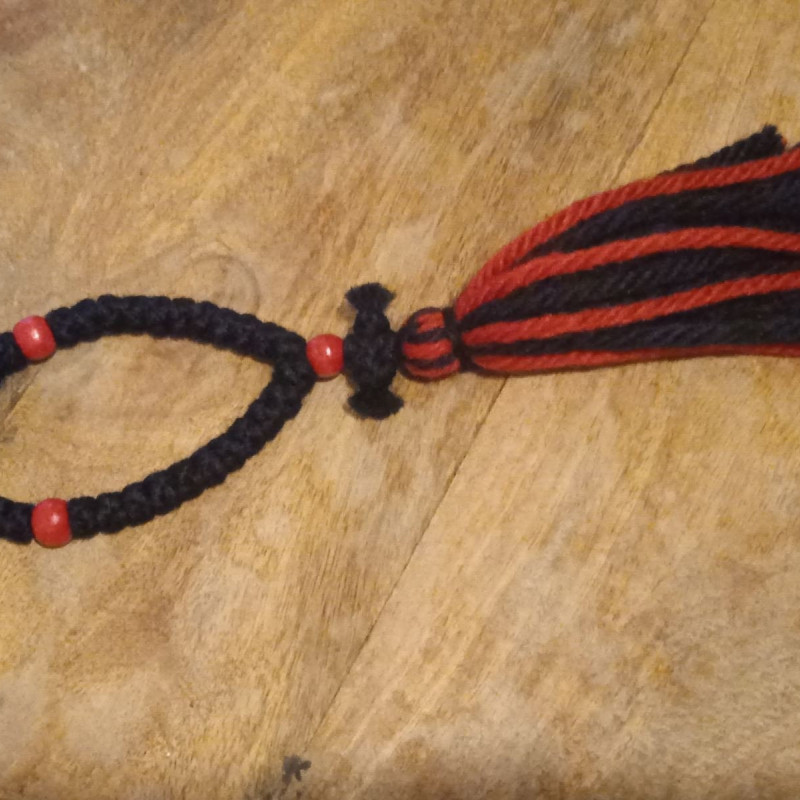 Pocket wool rosary 10133