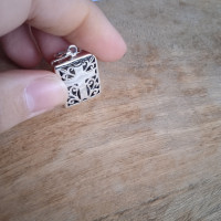 Reliquary Cross pendant Silver Holy lerics Cross charm 