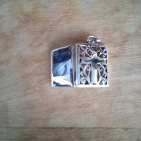 Reliquary Cross pendant Silver Holy lerics Cross charm 