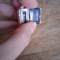 Reliquary Cross pendant Silver Holy lerics Cross charm 