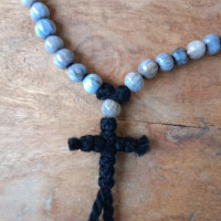 Job's tear 50 knot prayer beads wool rosary