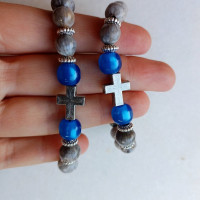 Job's tears natural prayer beads bracelet 10204