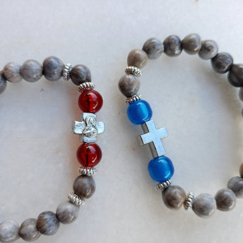 Job's tears natural prayer beads bracelet 10204
