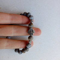 Job's tears natural prayer beads bracelet 10296