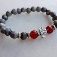 Job's tears natural prayer beads bracelet 10204