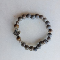 Job's tears natural prayer beads bracelet 10296