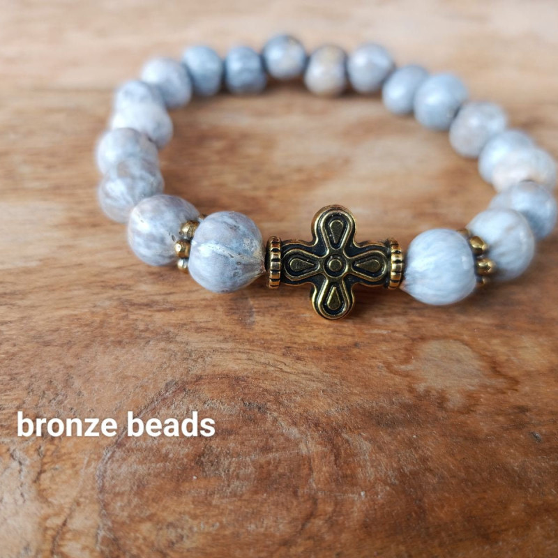 Job's tears prayer beads bracelet 10328