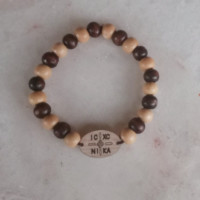 icxc nika Beaded Bracelet Wooden rosary