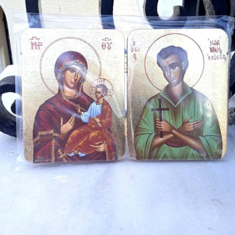 St John the Russian with Panagia icon 10124