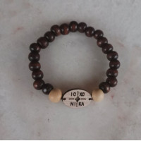 icxc nika Beaded Bracelet Wooden rosary
