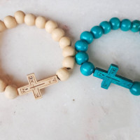 icxc nika Wooden Beaded Bracelet 10096