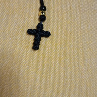 knotted cross handmade keychain 10336