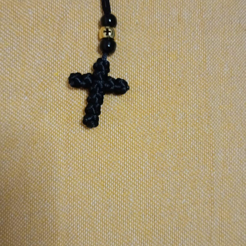 knotted cross handmade keychain 10336