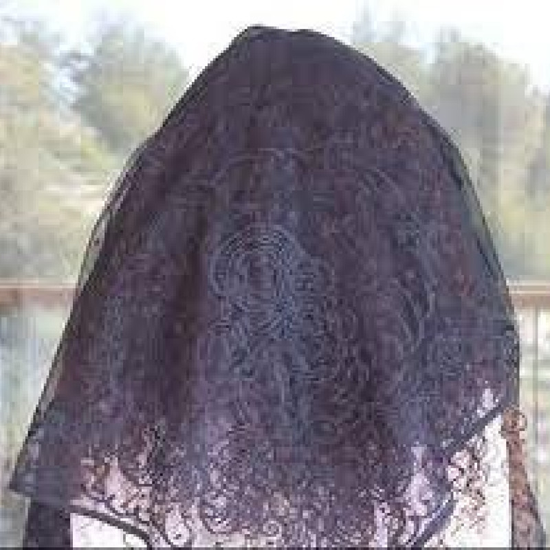 church veil Mantilla Soft Head covering blessed on Holy Tomb 10217