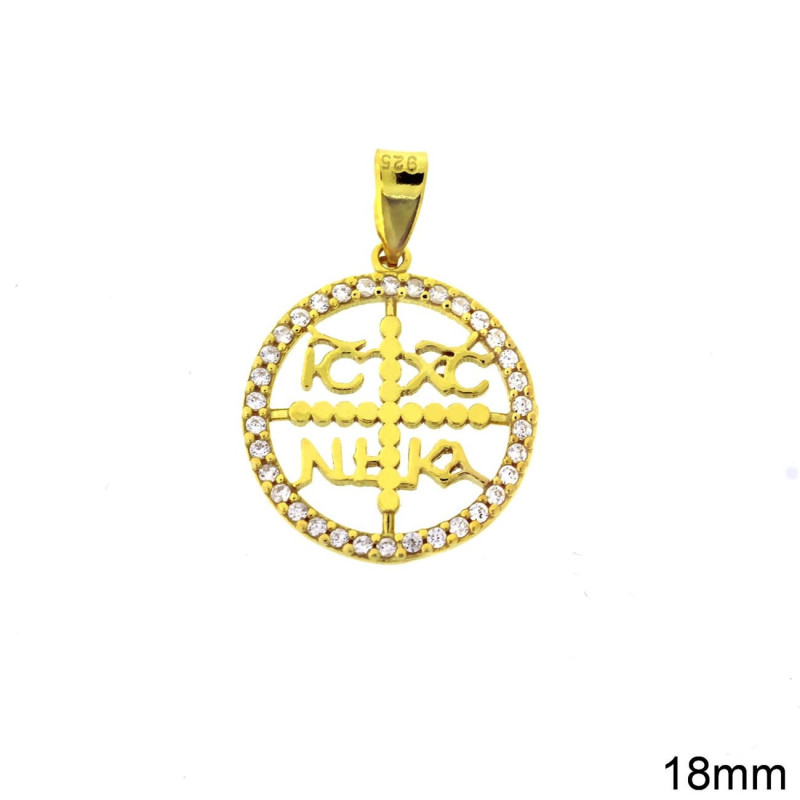 icxc nika silver zircon Pendant protection charm 10047