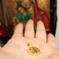 icxc nika silver zircon Pendant protection charm 10047