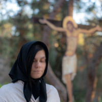 church veil Mantilla Soft Head covering black 10323