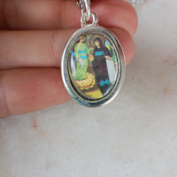 St Irene Chrysovalantou pendant charm necklace 10151