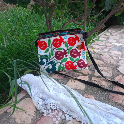 Traditional Embroidery bag crochet crossbody bag