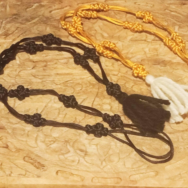 Orthodox Cross pendant Knotted necklace 10100