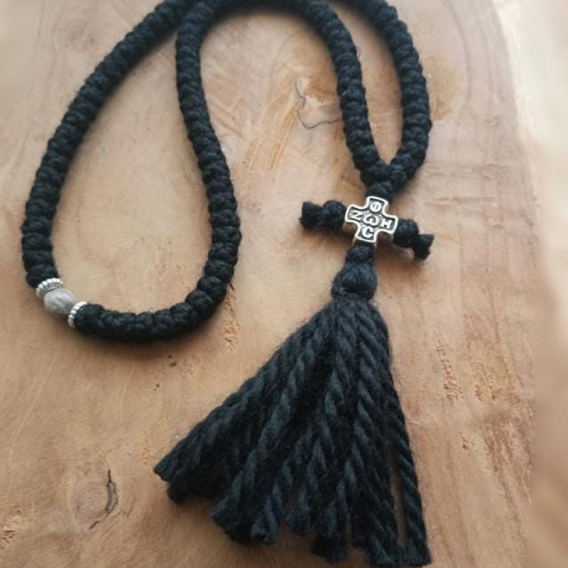 Job's tear icxc nika 100knot prayer rope 10119