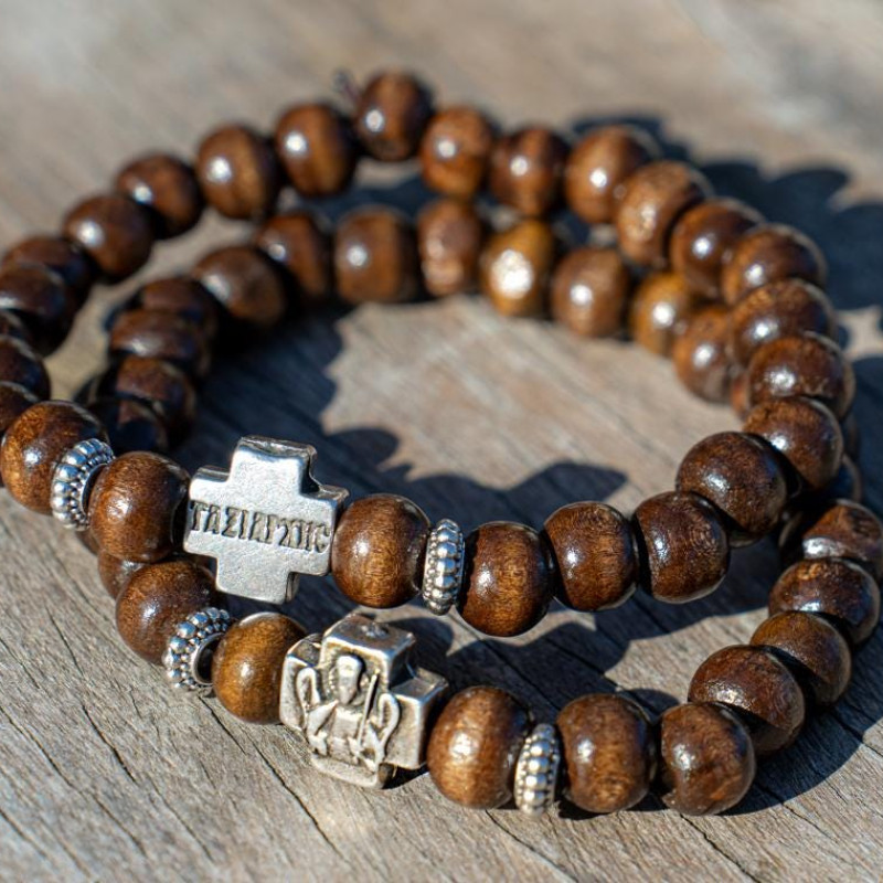 St Archangel Michael Wooden Beaded Bracelet 10280