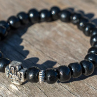 St Archangel Michael Wooden Beaded Bracelet 10280