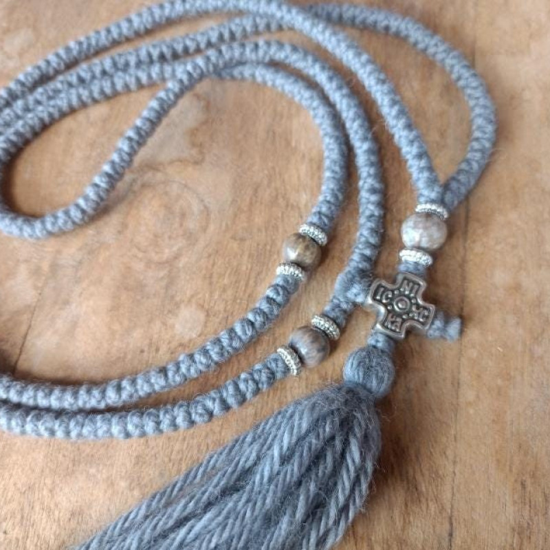 300knot very thin Job's Tears & icxc nika prayer rope 