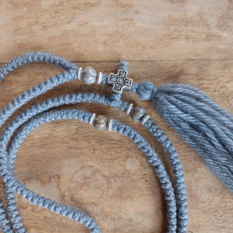 300knot very thin Job's Tears & icxc nika prayer rope 