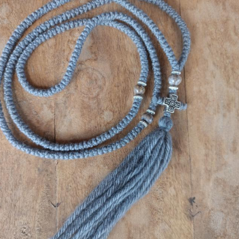 300knot very thin Job's Tears & icxc nika prayer rope 