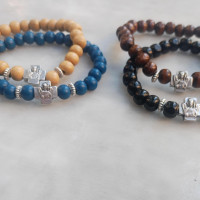 St Archangel Michael Wooden Beaded Bracelet 10280