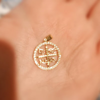 icxc nika silver zircon Pendant protection charm 10047