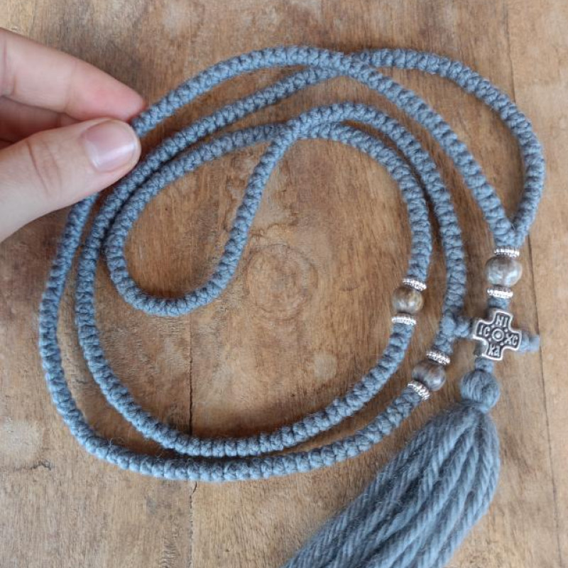 300knot very thin Job's Tears & icxc nika prayer rope 