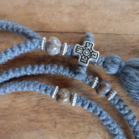 300knot very thin Job's Tears & icxc nika prayer rope 