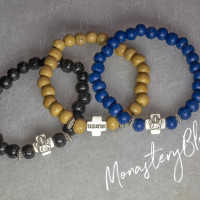 St Archangel Michael Wooden Beaded Bracelet 10280