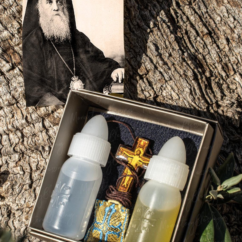 St Nektarios of Aegina blessed gift set 10003