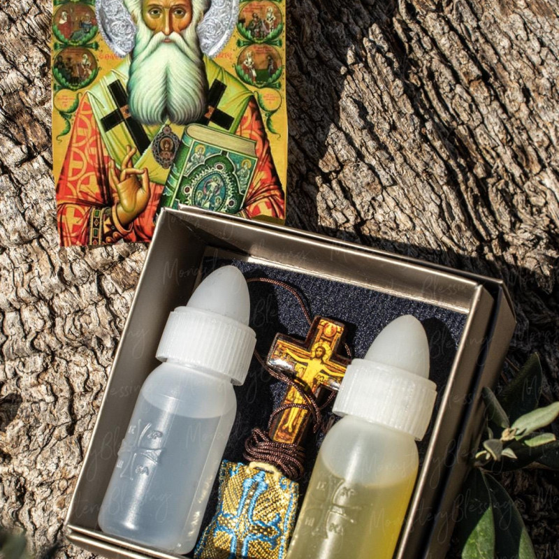 St Parthenio's blessed gift set Patron of cancer patients 