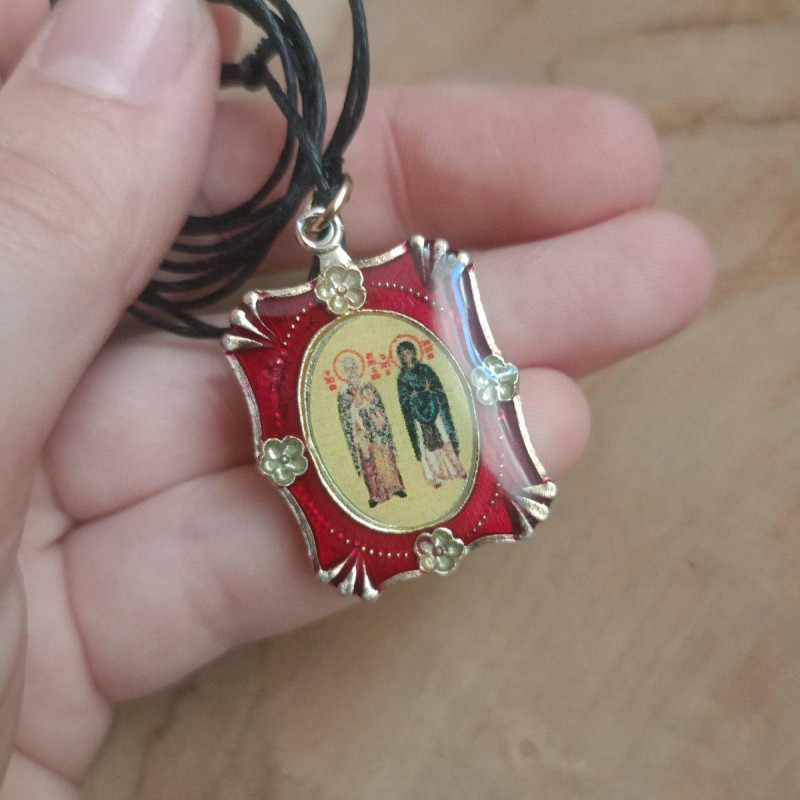 St Cyprian & Justina pendant charm 10227