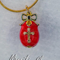 Protection pendant charm necklace Red & Gold 10219