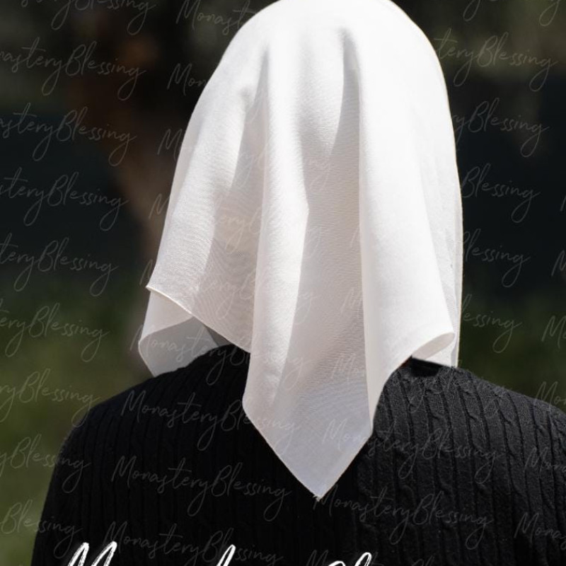 Ochurch veil Mantilla Soft Head covering white 10092