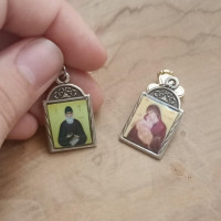 St Paisios & Panagia sweet kisser pendant charm