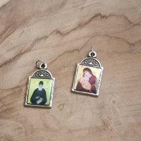 St Paisios & Panagia sweet kisser pendant charm