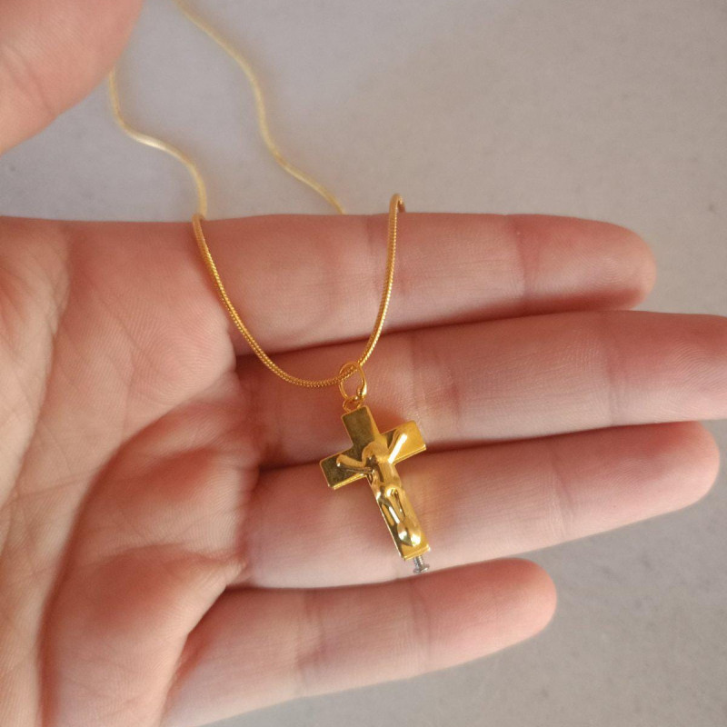 Reliquary Cross pendant charm necklace 