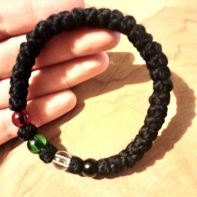 33knot wool rosary 10007